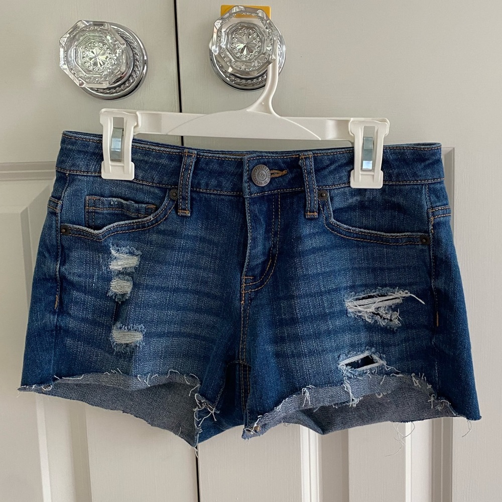 aeropostale ripped denim shorts - 00